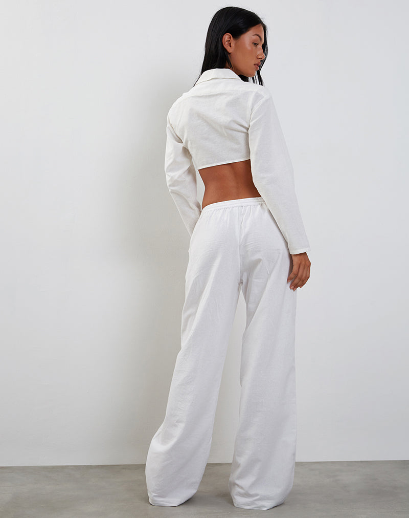 Immagine di Elyse Cropped Shirt in bianco sporco