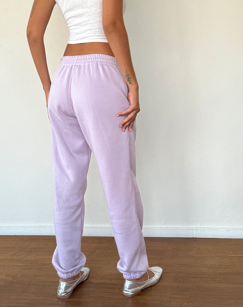 Immagine di Em Jogger in grigio viola con ricamo a fiocco