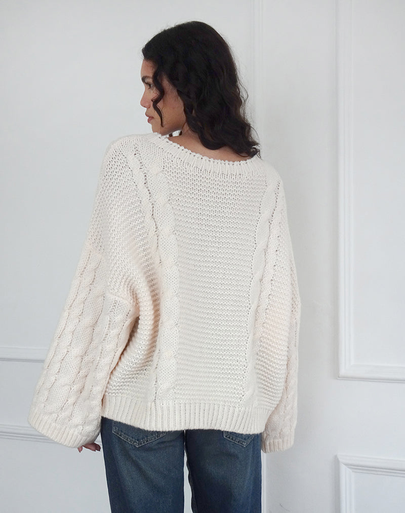Immagine di Emarti Jumper in maglia grossa Avorio