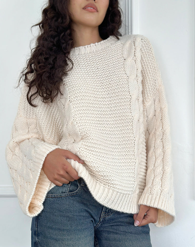 Immagine di Emarti Jumper in maglia grossa Avorio
