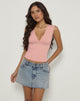 Immagine di Emberly Plunge Top in Pink Lady
