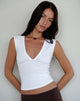 Immagine di Emberly Plunge Top in bianco