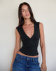 Immagine di Emberly Plunge Top in nero