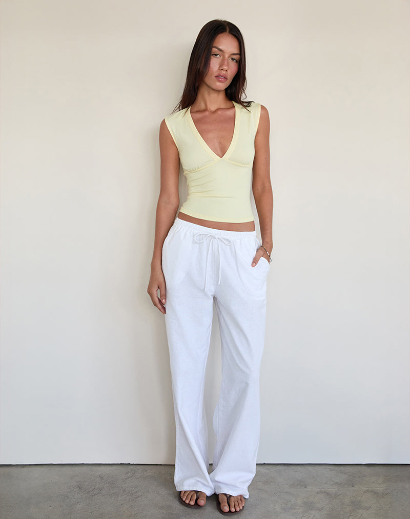 Immagine di Emberly Plunge Top in Lemon