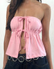 Immagine di Ender Tie Bandeau Top in Rayon Ballet Rosa