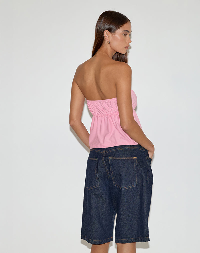 Immagine di Ender Tie Bandeau Top in Rayon Ballet Rosa