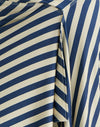 Striscia diagonale crema e marina