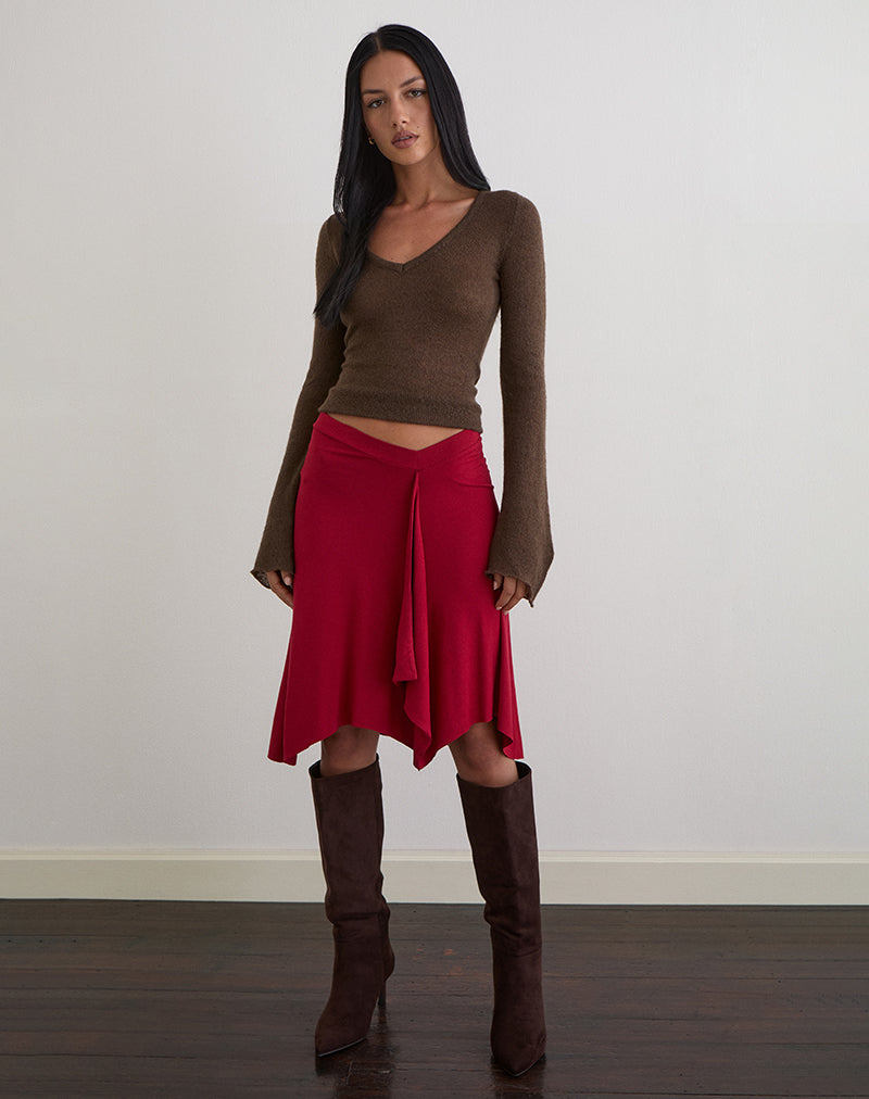Immagine di Esmeray Midi Skirt in Rosso Adrenalina