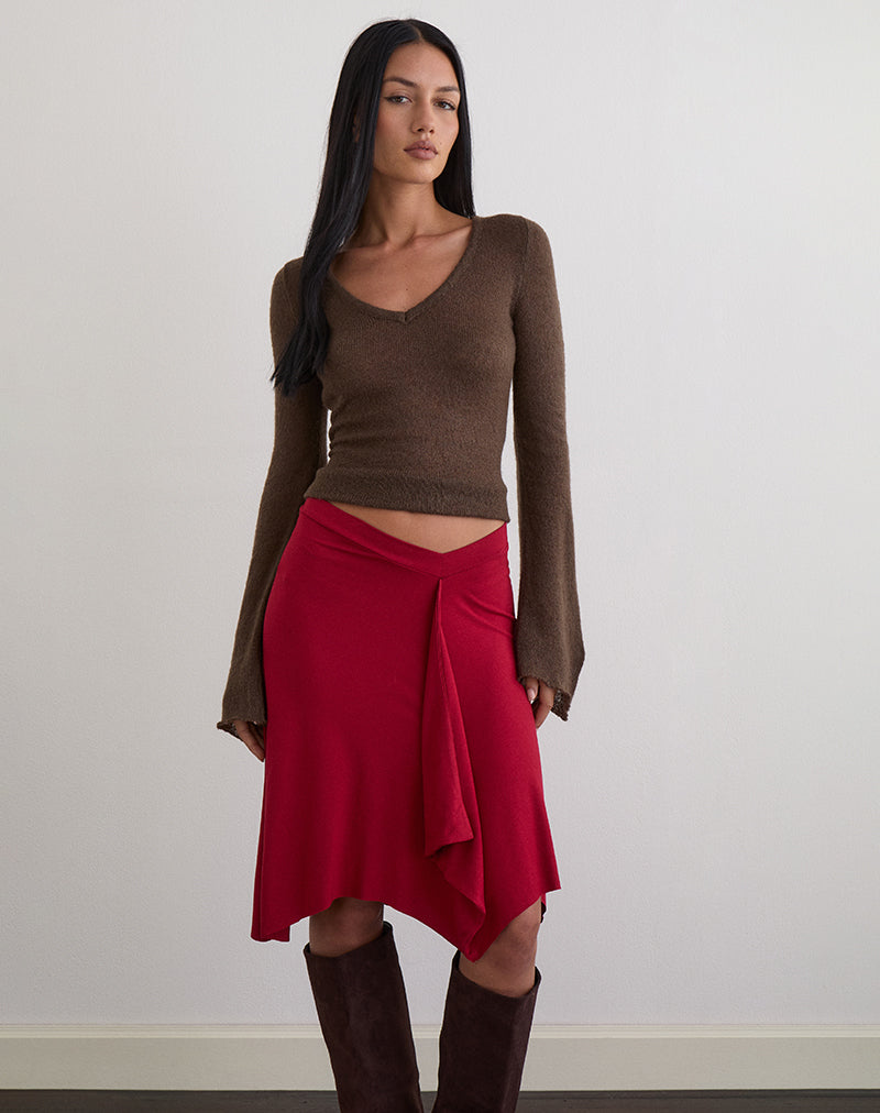 Immagine di Esmeray Midi Skirt in Rosso Adrenalina