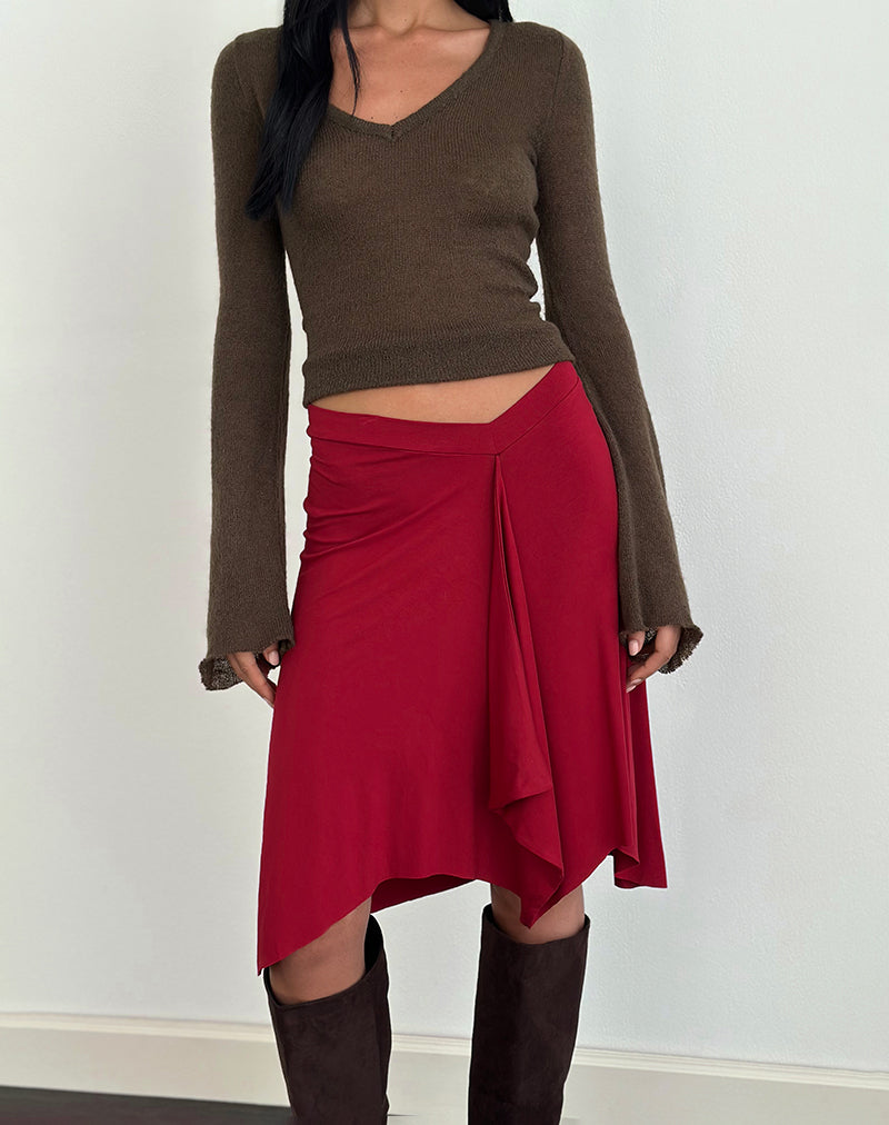 Immagine di Esmeray Midi Skirt in Rosso Adrenalina