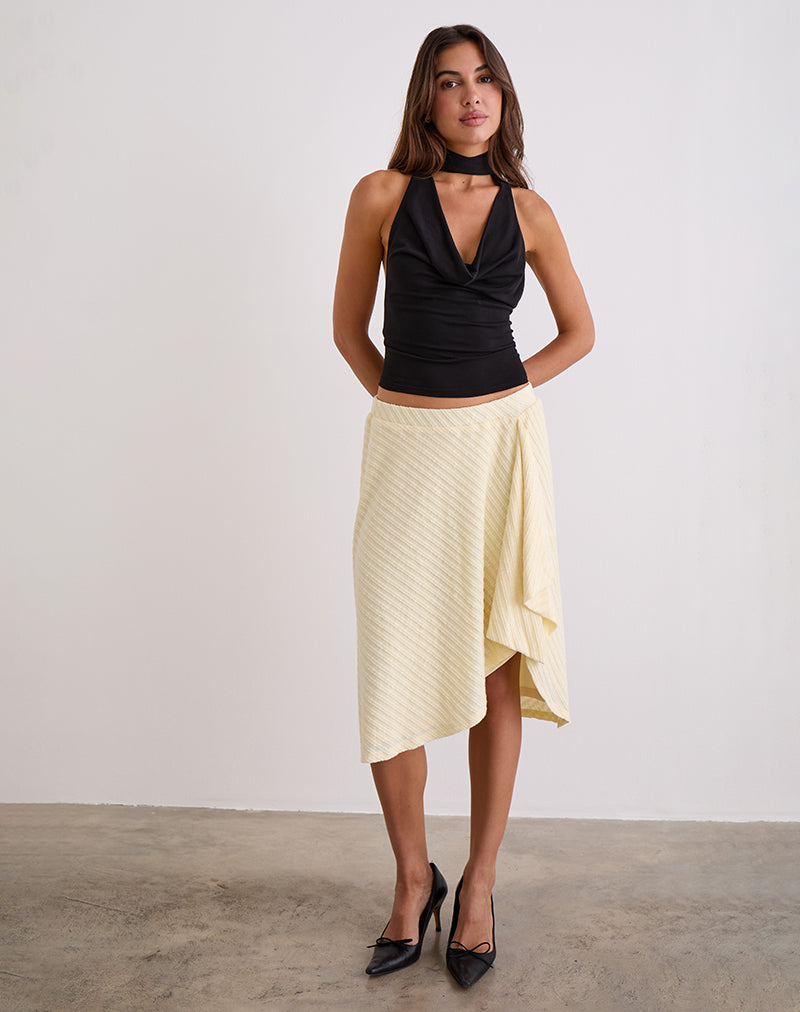 Immagine Gonna midi Esmeray in maglia color crema di burro