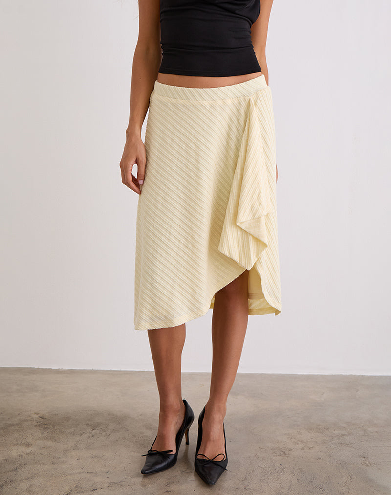Immagine Gonna midi Esmeray in maglia color crema di burro