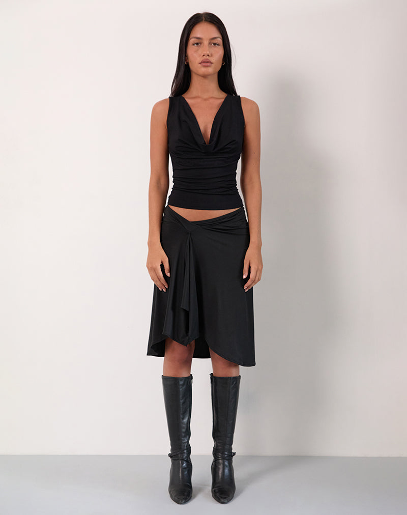 Gonna midi Esmeray in nero