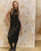 Immagine di Estoria Midi Dress Nero Rosa Flock