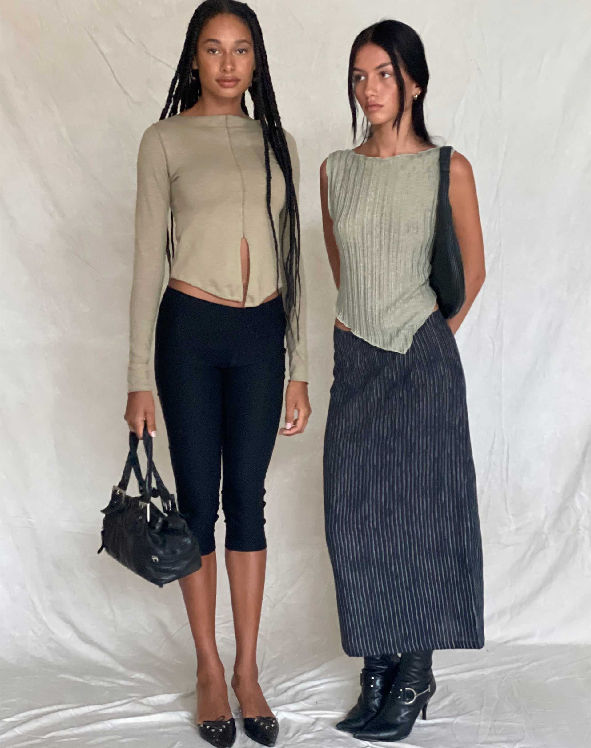 immagine del gilet in maglia Etta in salvia