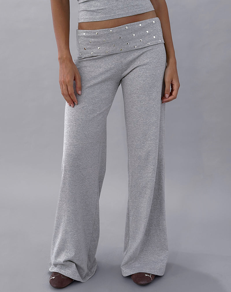 Immagine di Nevivi Foldover Trousers in Studded Grey Marl