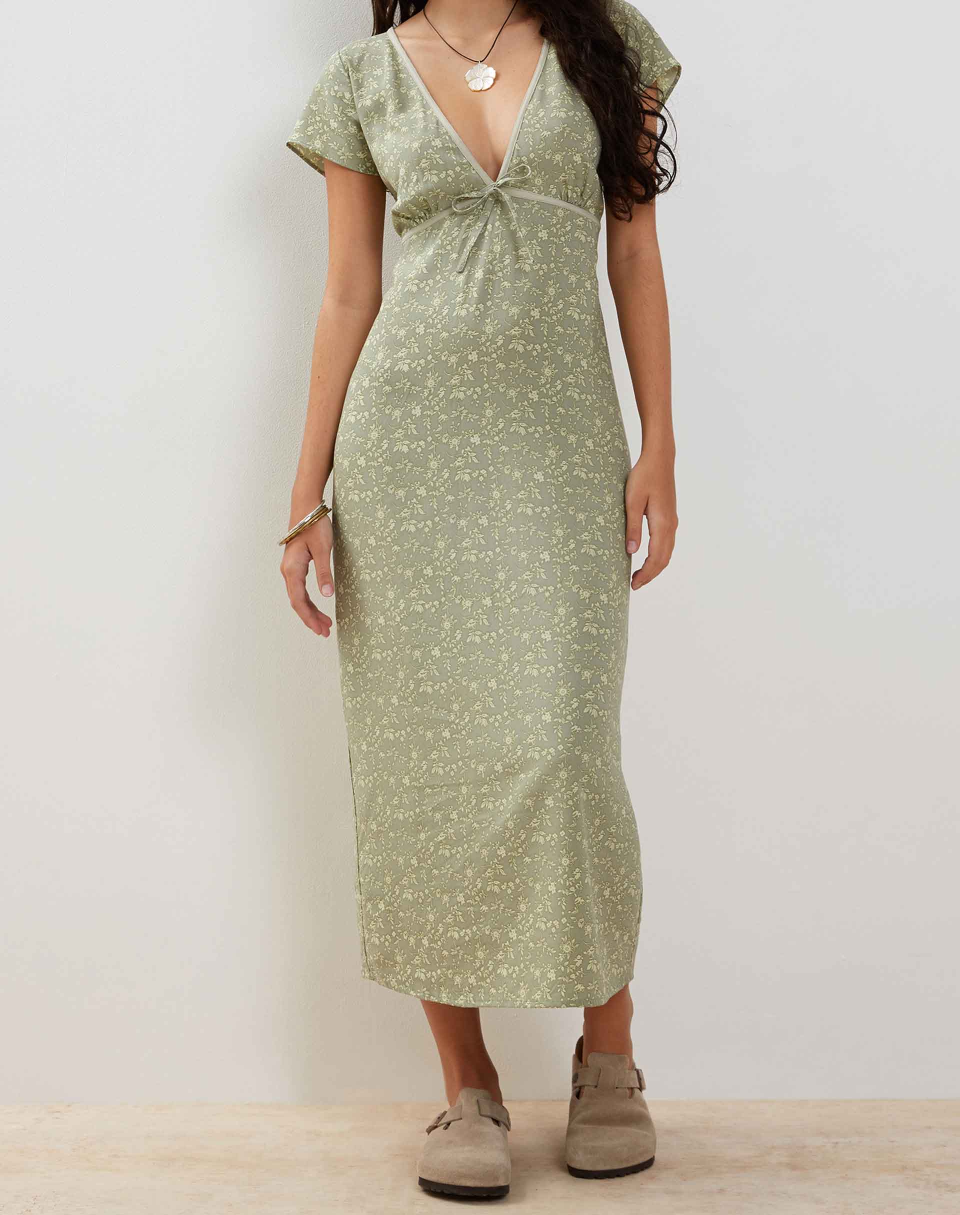Immagine di Eviaso Midi Dress in Ditsy Mix Floral Verde