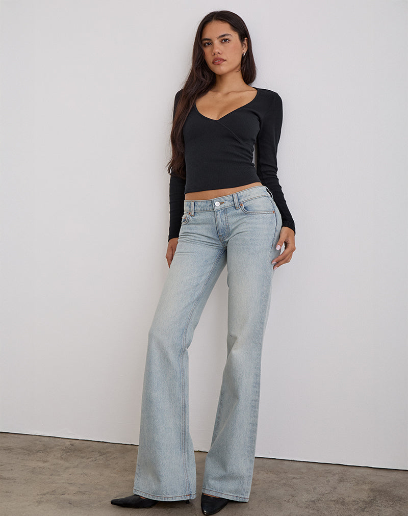 Immagine di Extra Low Rise Flare in Breeze Blue Wash