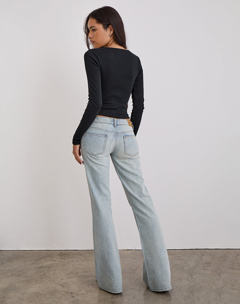 Immagine di Extra Low Rise Flare in Breeze Blue Wash