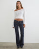 Immagine dei jeans extra low rise flare in indaco