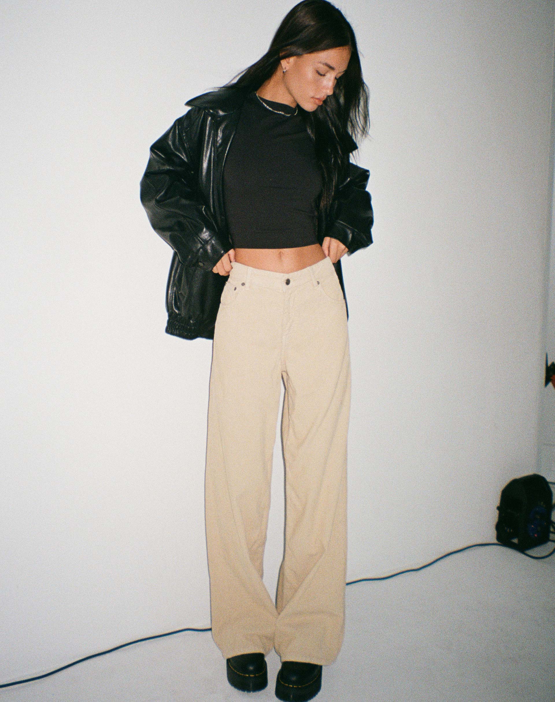 Immagine dei jeans Roomy Extra Wide in corda Light Tan