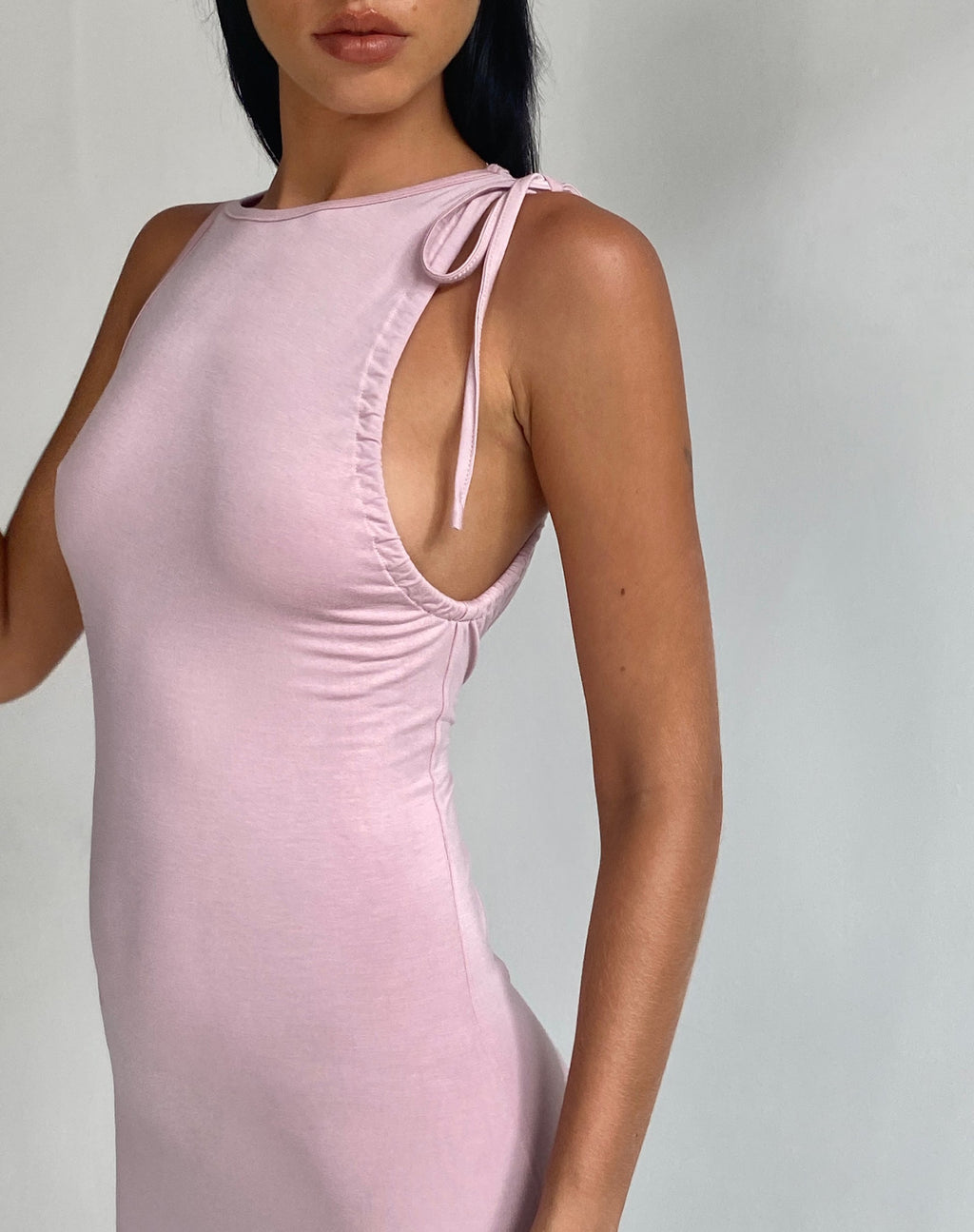 Maxi abito Elinor in rosa baby