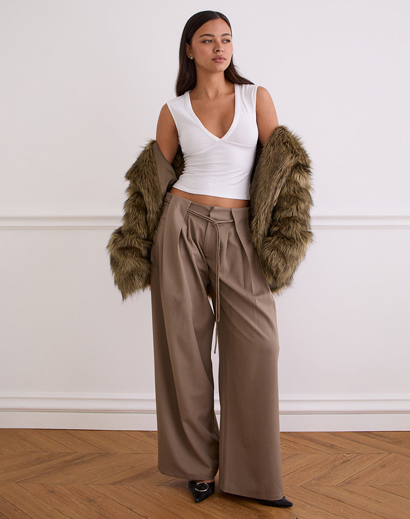 Immagine di Emberly Plunge Top in bianco