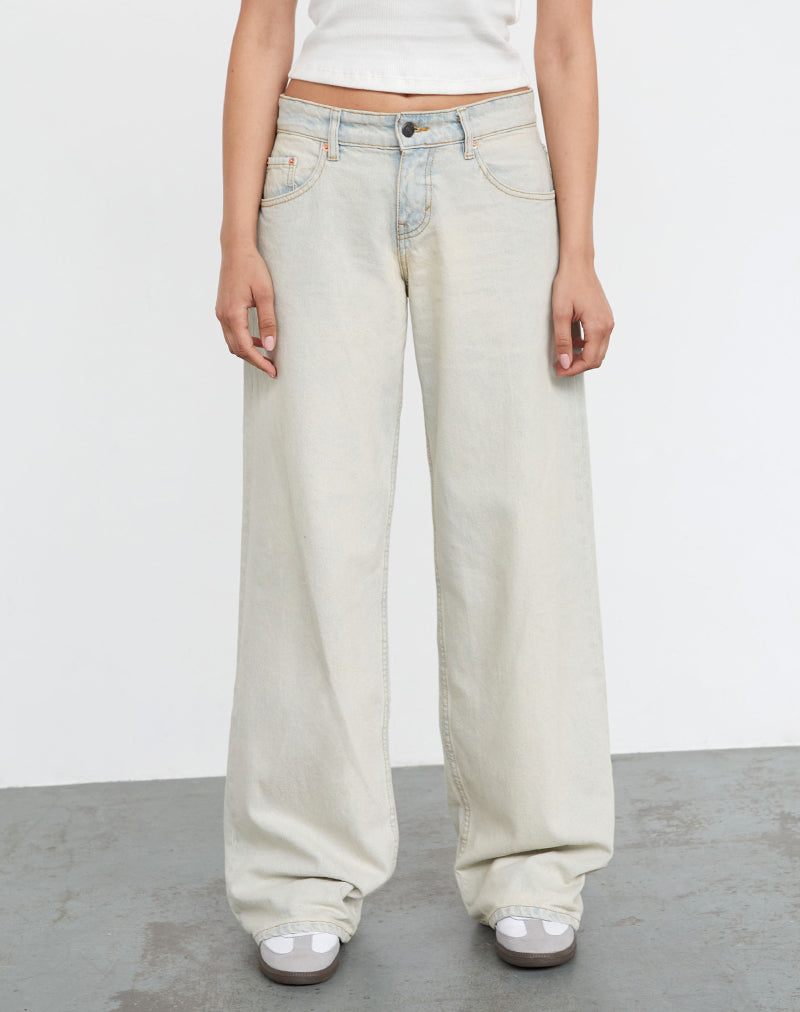 Jeans Roomy Extra Wide a vita bassa in blu artico