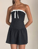 Immagine di Faelas Mini Dress in Tap Shoe con fiocchi bianco sporco