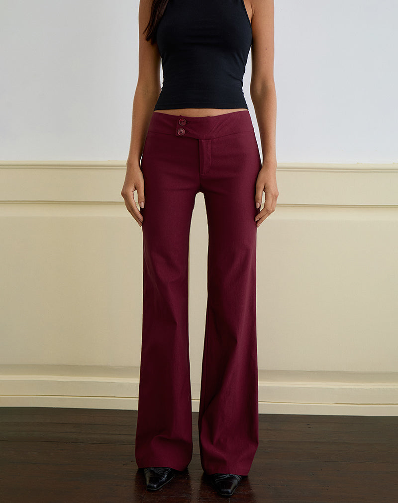 Pantaloni Falita in borgogna sartoriale