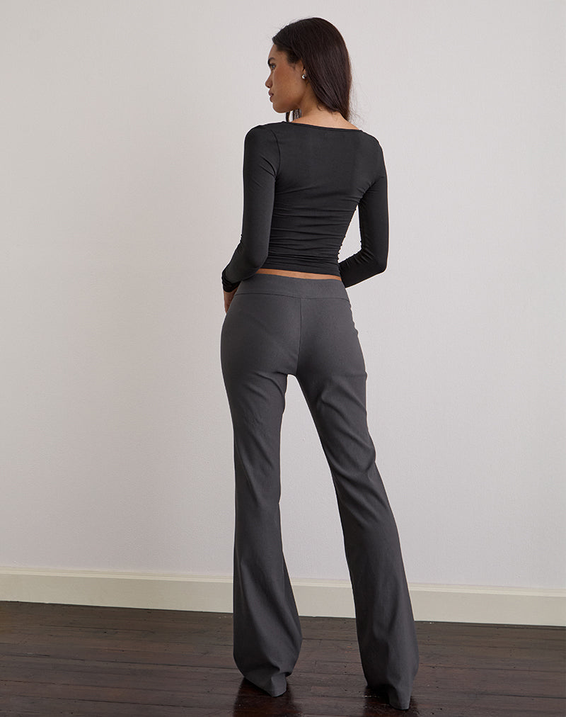 Immagine del pantalone Falita in pelle sartoriale Charcoal