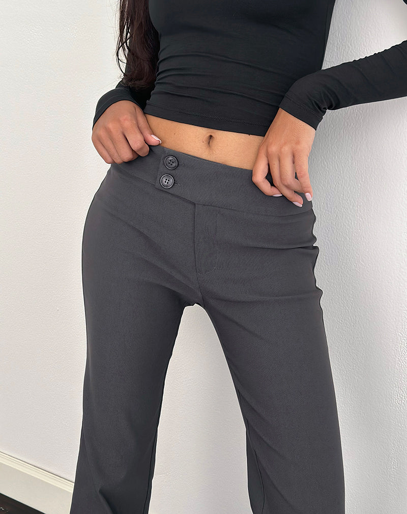 Immagine del pantalone Falita in pelle sartoriale Charcoal