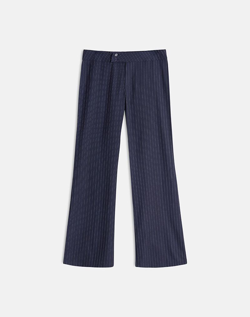 Immagine dei pantaloni Falita in sartoria a righe blu navy