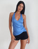Immagine di Fayez Slinky Top a righe diagonali blu