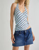 Immagine di Fayez - Top a righe diagonali blu chiaro