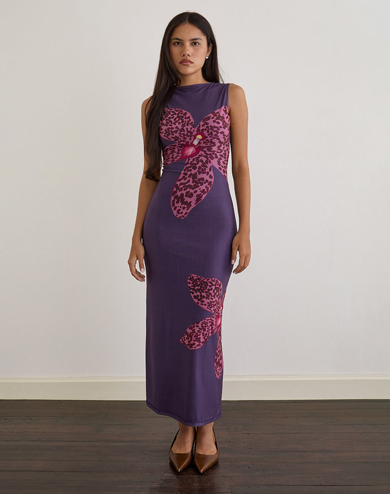 Fayola Maxi Dress in Vibrant Orchid Purple