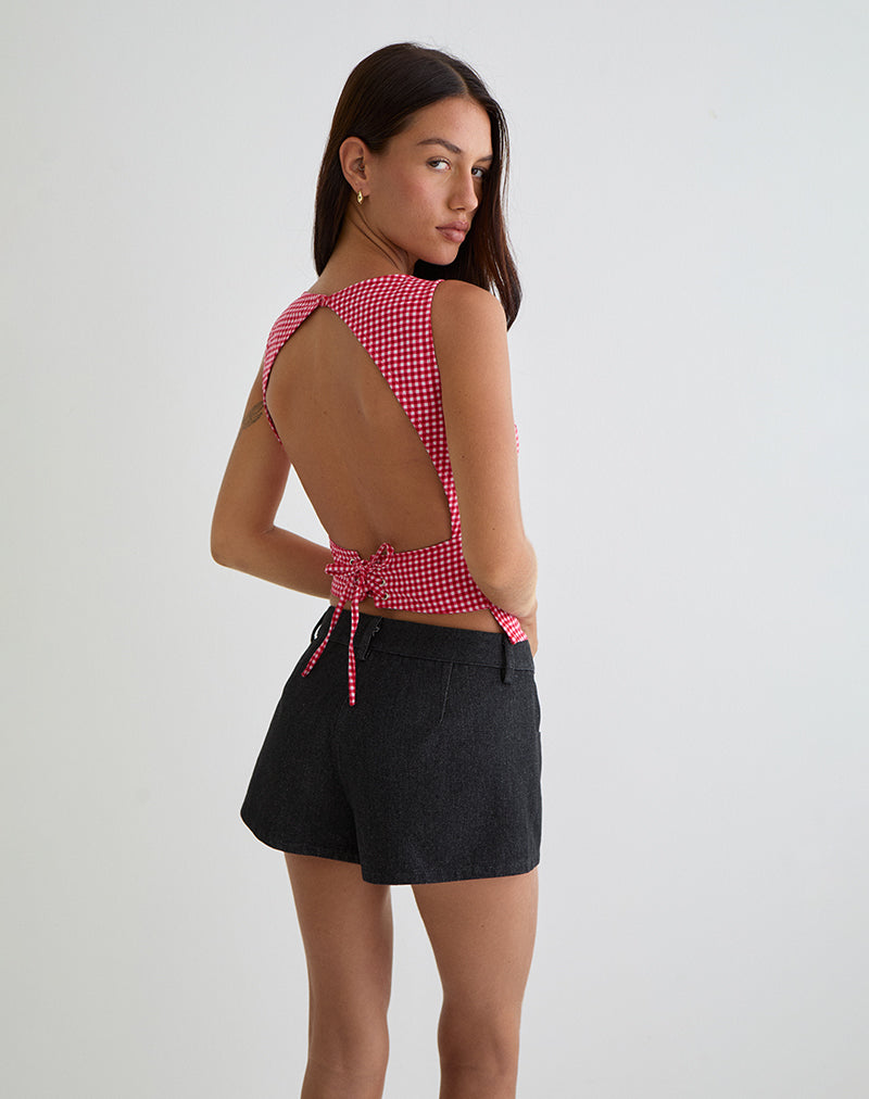Immagine di Felia Tie Back Top in Red Gingham