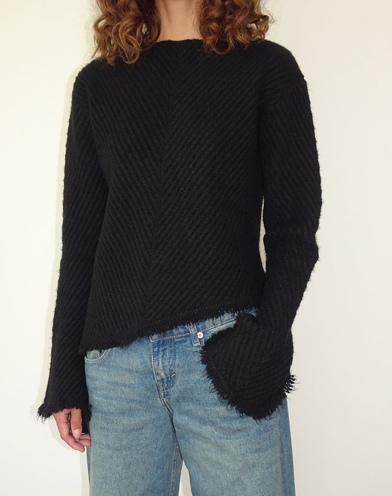 Fergie - Maglia asimmetrica in nero