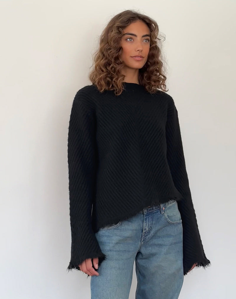 Fergie - Maglia asimmetrica in nero