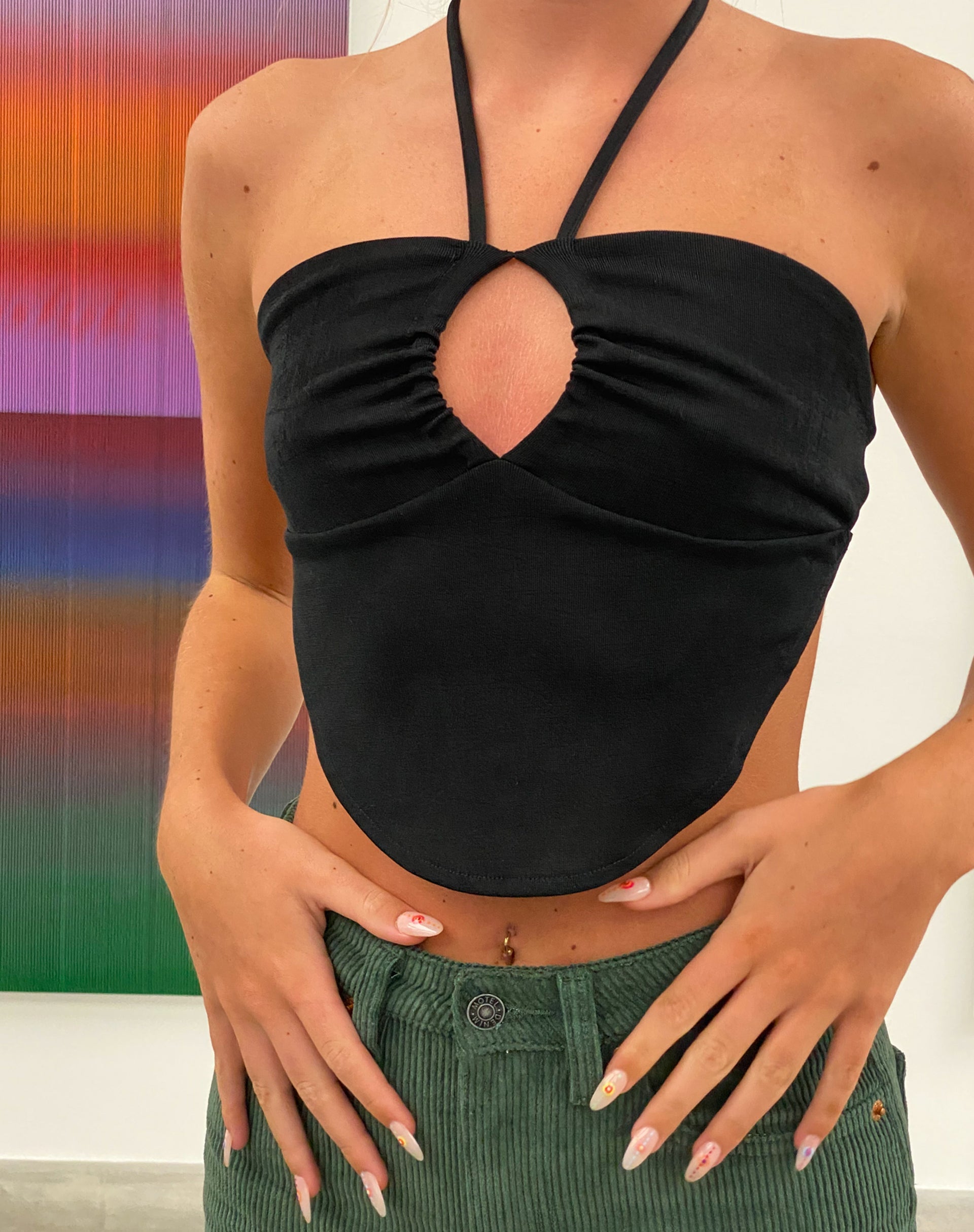 Immagine di MOTEL X OLIVIA NEILL Hanabi Top in crepe Nero
