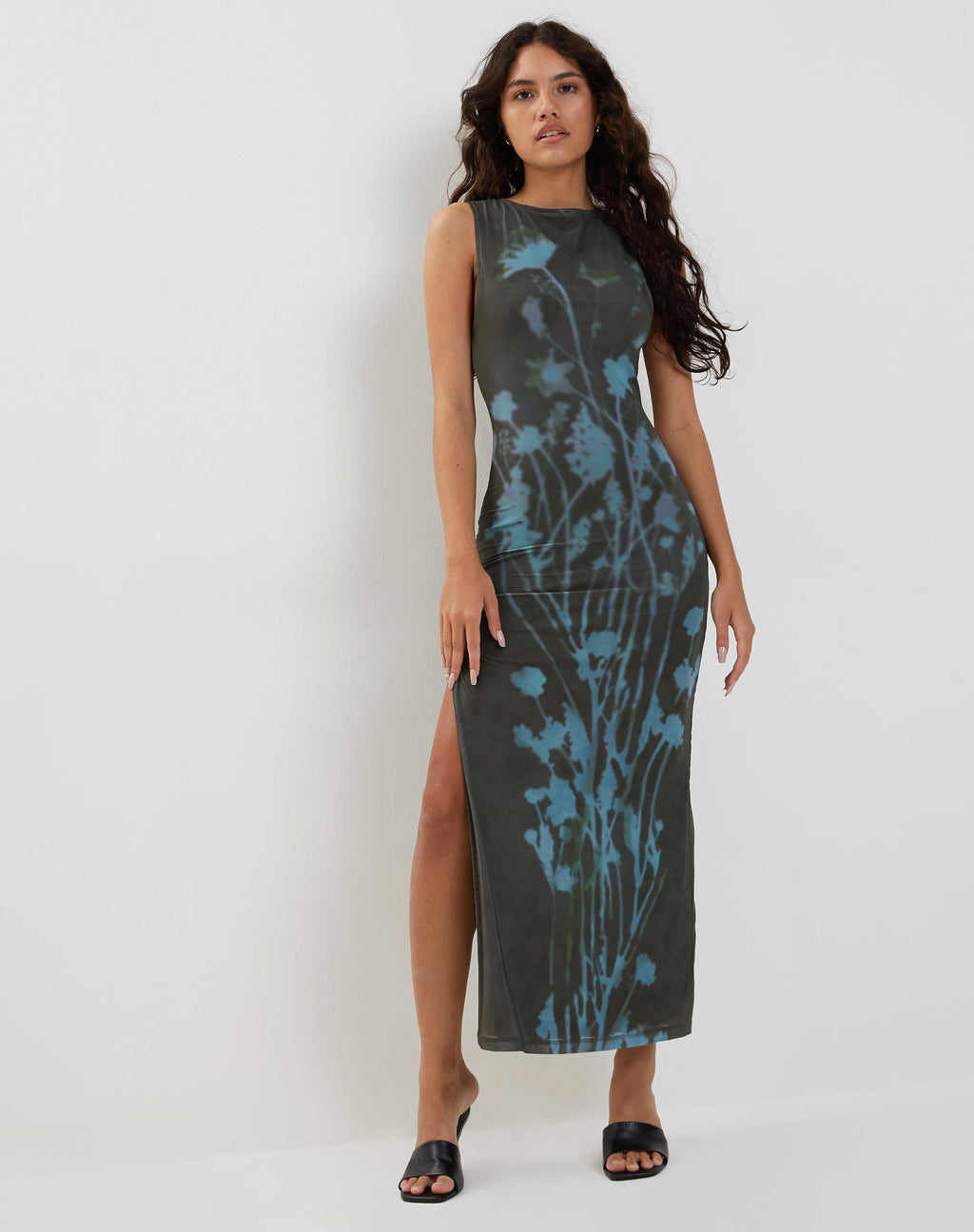 Flo - Vestito midi in maglia verde Lumen