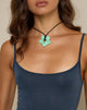 Immagine della collana di fiori in resina verde