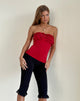 Immagine di Fortuna - Top a fascia con volant in rosso