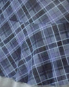 Maglia a quadri blu e grigio