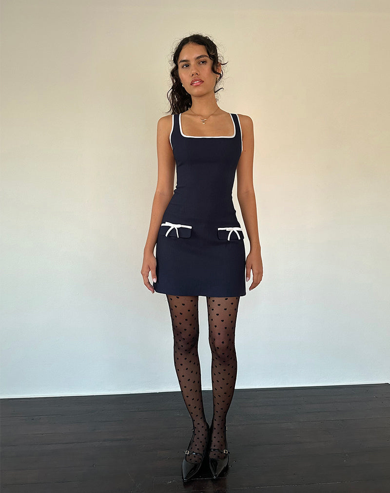 Gabija - Mini abito sartoriale in blu