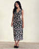 Immagine di Gabriela Midi Dress in Falling Rose Jet Black