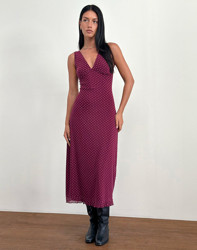 Immagine del vestito Gabriella in Basic Polka Flock Berry