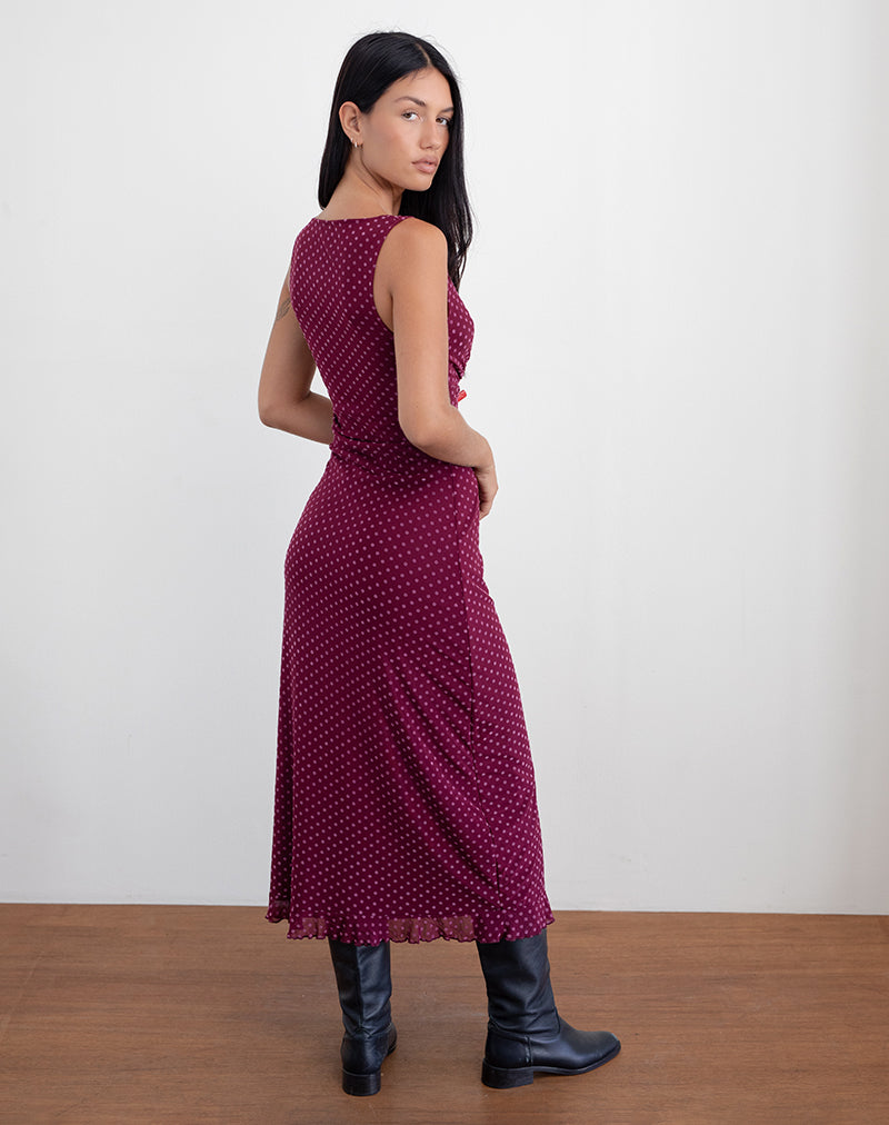 Immagine del vestito Gabriella in Basic Polka Flock Berry