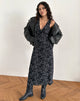 Immagine del vestito Gabriela in Vine Flocked Floral Ocean Storm