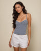 Immagine di Gaika Cami Top in Seersucker Gingham Navy